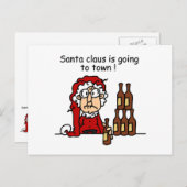 Sinterklaas gaat naar de stad feestdagenkaart (Voorkant / Achterkant)