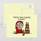 Sinterklaas gaat naar de stad feestdagenkaart (Voorkant / Achterkant)