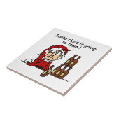 Sinterklaas gaat naar de stad tegeltje (Zijkant)