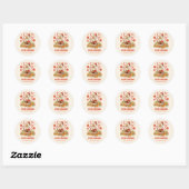 Sinterklaas Gans Kerstvakantie Ronde Sticker (Vel)