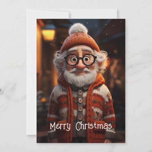 Sinterklaas gebreide trui feestdagenkaart (Voorkant)