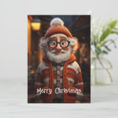 Sinterklaas gebreide trui feestdagenkaart (Staand voorkant)