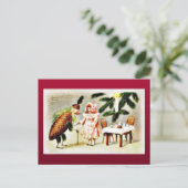 Sinterklaas gekleed als ananas en wenst een gi feestdagenkaart (Staand voorkant)