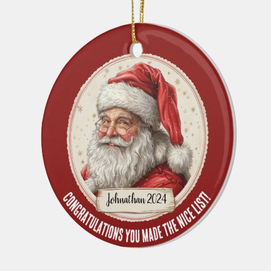 Sinterklaas gepersonaliseerde leuke lijst Ornament (Links)