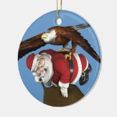 Sinterklaas gevangen door Bald Eagle Keramisch Ornament (Links)