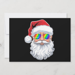Sinterklaas gezicht gay zonnebril Kerstmis Xmas LG Feestdagenkaart
