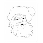 Sinterklaas gezicht rubberen stempel (Afrduk)