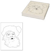 Sinterklaas gezicht rubberen stempel (Gestempeld)