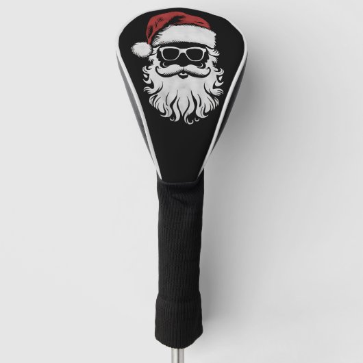 Sinterklaas Gezicht Zonnebril Met Pet Baard Xmas Golfheadcover (Voorkant)