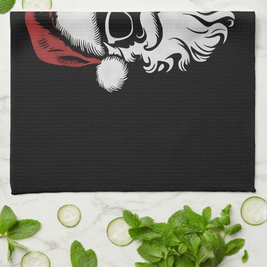 Sinterklaas Gezicht Zonnebril Met Pet Baard Xmas Theedoek (Gevouwen)