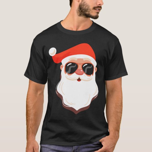 Sinterklaas Gezicht Zonnebrillen Met Pet Baard Fun T-shirt (Voorkant)