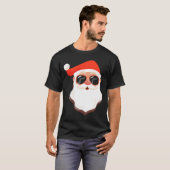 Sinterklaas Gezicht Zonnebrillen Met Pet Baard Fun T-shirt (Voorkant volledig)