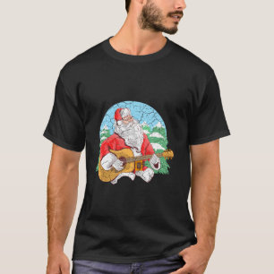 Sinterklaas Gitaar spelen Cool Father Christmas L T-shirt