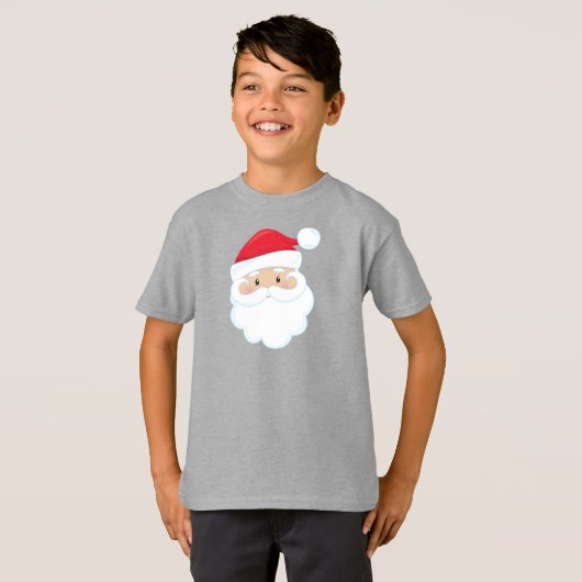 Sinterklaas, glimlachende kerstman, kerstman, kers t-shirt (Voorkant volledig)