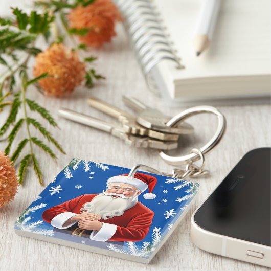 Sinterklaas glimlacht sleutelhanger (Voorkant Rechts)