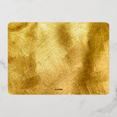 Sinterklaas Goede Lijst Certificaat Aangepast Goud Folie Uitnodiging (Achterkant)