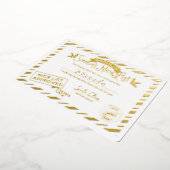 Sinterklaas Goede Lijst Certificaat Aangepast Goud Folie Uitnodiging (Gedraaid)