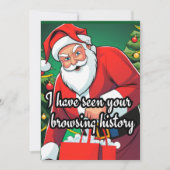 Sinterklaas grappig | browsen geschiedenis Kerstmi Feestdagenkaart (Voorkant)