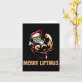 Sinterklaas Gym Bodybuilding Fitness Vrolijke Lift Kaart (Gele Bloem)
