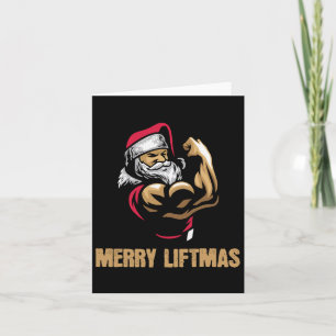 Sinterklaas Gym Bodybuilding Fitness Vrolijke Lift Kaart