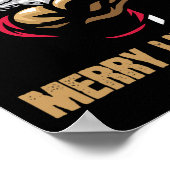 Sinterklaas Gym Bodybuilding Fitness Vrolijke Lift Poster (Hoek)