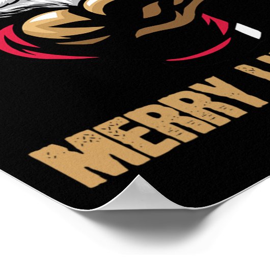 Sinterklaas Gym Bodybuilding Fitness Vrolijke Lift Poster (Hoek)