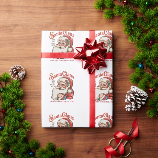 Sinterklaas heeft het juiste idee Funny Christmas Cadeaupapier (Feestdagen Geschenken)