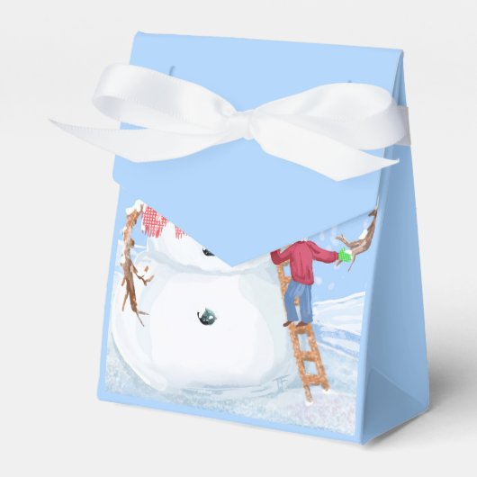 Sinterklaas Helper Bouw Een Gekke Sneeuwman Bedankdoosjes (Voorkant Zijde)