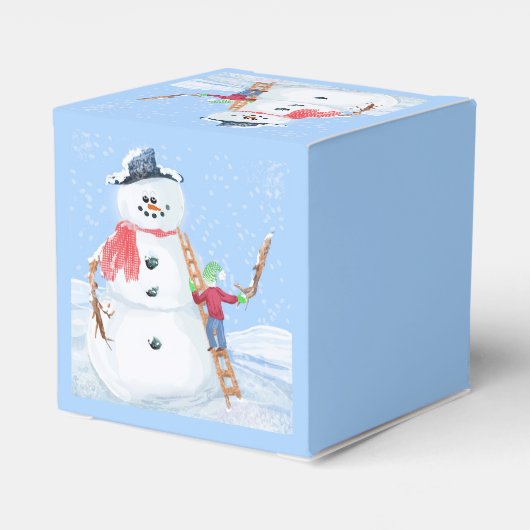 Sinterklaas Helper Bouw Een Gekke Sneeuwman Bedankdoosjes (Achterkant)