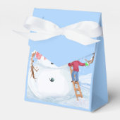 Sinterklaas Helper Bouw Een Gekke Sneeuwman Bedankdoosjes (Voorkant Zijde)