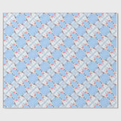 Sinterklaas Helper Bouw Een Gekke Sneeuwman Cadeaupapier (Vlak)