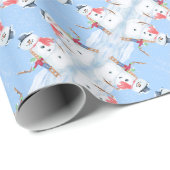 Sinterklaas Helper Bouw Een Gekke Sneeuwman Cadeaupapier (Rol Hoek)