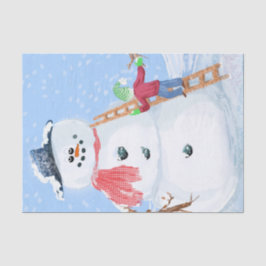 Sinterklaas Helper Bouw Een Gekke Sneeuwman Tissuepapier