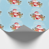 Sinterklaas, herten en snowman cadeaupapier (Hoek)