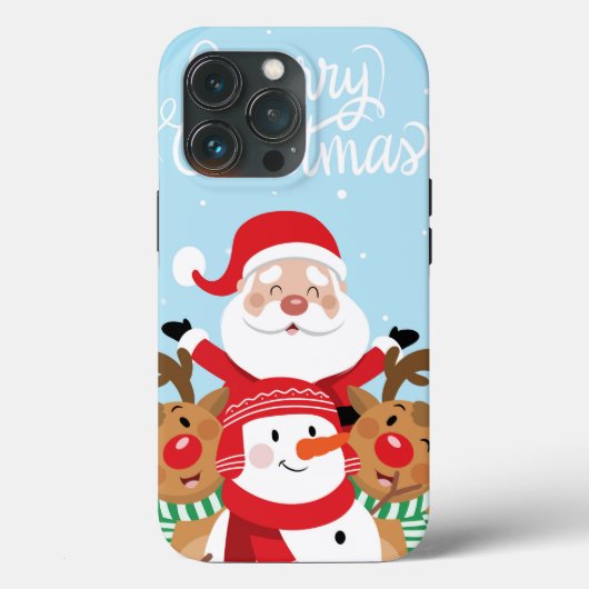 Sinterklaas, herten en snowman Case-Mate iPhone case (Achterkant)