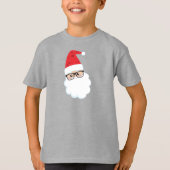 Sinterklaas, hipster-kerstman, Kerstmis, bril T-shirt (Voorkant)