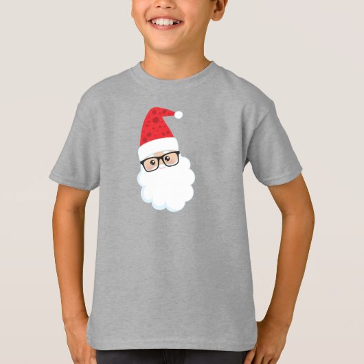 Sinterklaas, hipster-kerstman, Kerstmis, bril T-shirt (Voorkant)