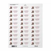 Sinterklaas Hoed Duitse Herdershond Retouradres Etiket (Full Sheet)