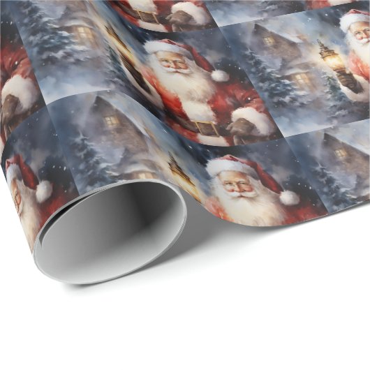 Sinterklaas Holding Lantern Cadeaupapier (Rol Hoek)