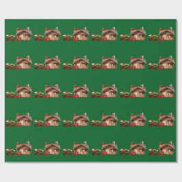 Sinterklaas Hustle Green Wrapping Paper Cadeaupapier