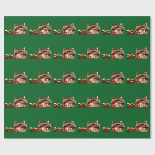 Sinterklaas Hustle Green Wrapping Paper Cadeaupapier (Vlak)