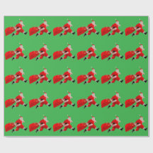 Sinterklaas Hustle Green Wrapping Paper