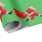 Sinterklaas Hustle Green Wrapping Paper Cadeaupapier (Rol Hoek)