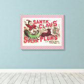Sinterklaas illustratieslee canvas afdruk (Insitu (Houten vloer))