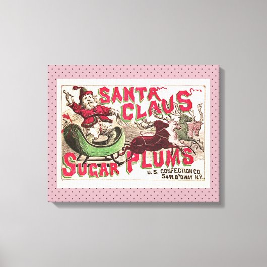 Sinterklaas illustratieslee canvas afdruk (Voorkant)