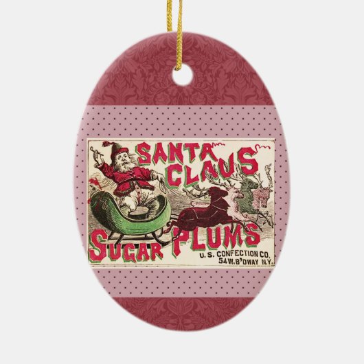 Sinterklaas  illustratieslee keramisch ornament (Achterkant)