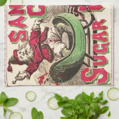 Sinterklaas illustratieslee theedoek (Gevouwen)