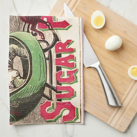 Sinterklaas  illustratieslee theedoek (Quarter Fold)