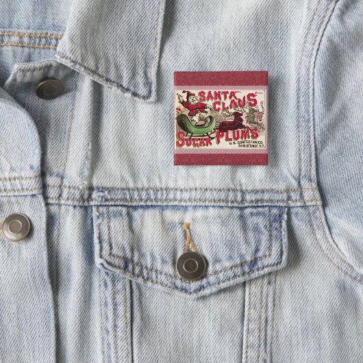 Sinterklaas  illustratieslee vierkante button 5,1 cm (In situ)