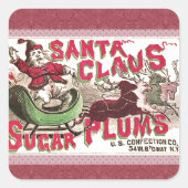 Sinterklaas  illustratieslee vierkante sticker (Voorkant)